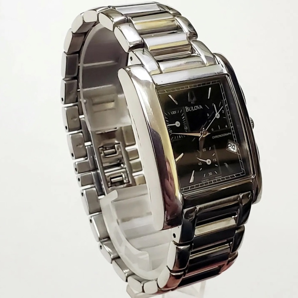 Bulova Men's SWISS 96B91 Chronograph Stainless Steel Wrist Watch